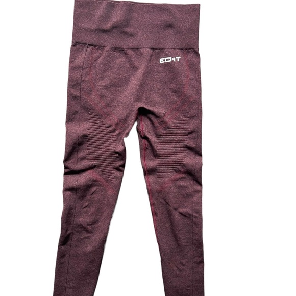 ECHT Apparel Arise SeriesCropped Top Long Sleeves + Ribbed Leggins Marron Small - Picture 8 of 12